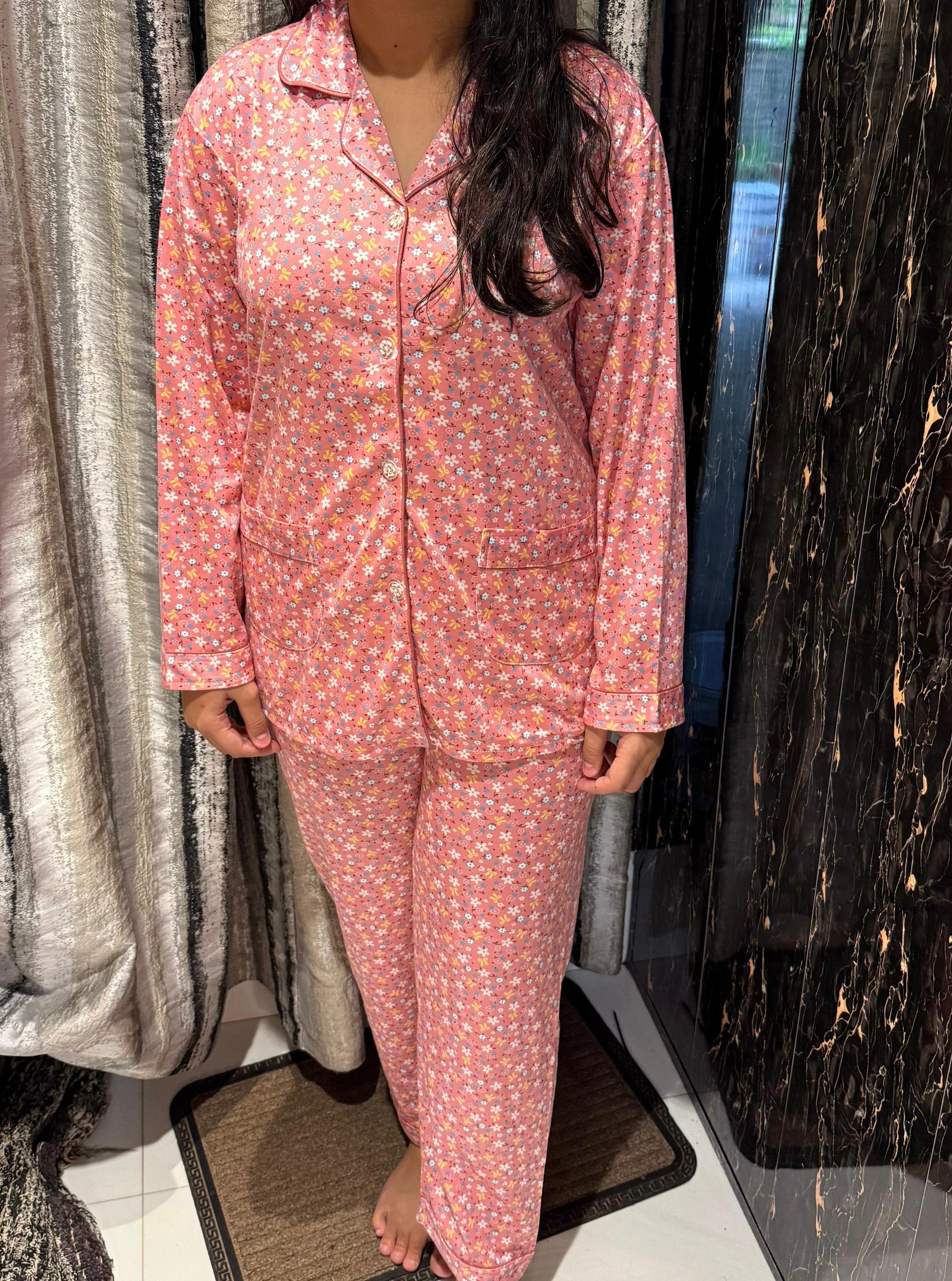 pink blossom dreams payjama set