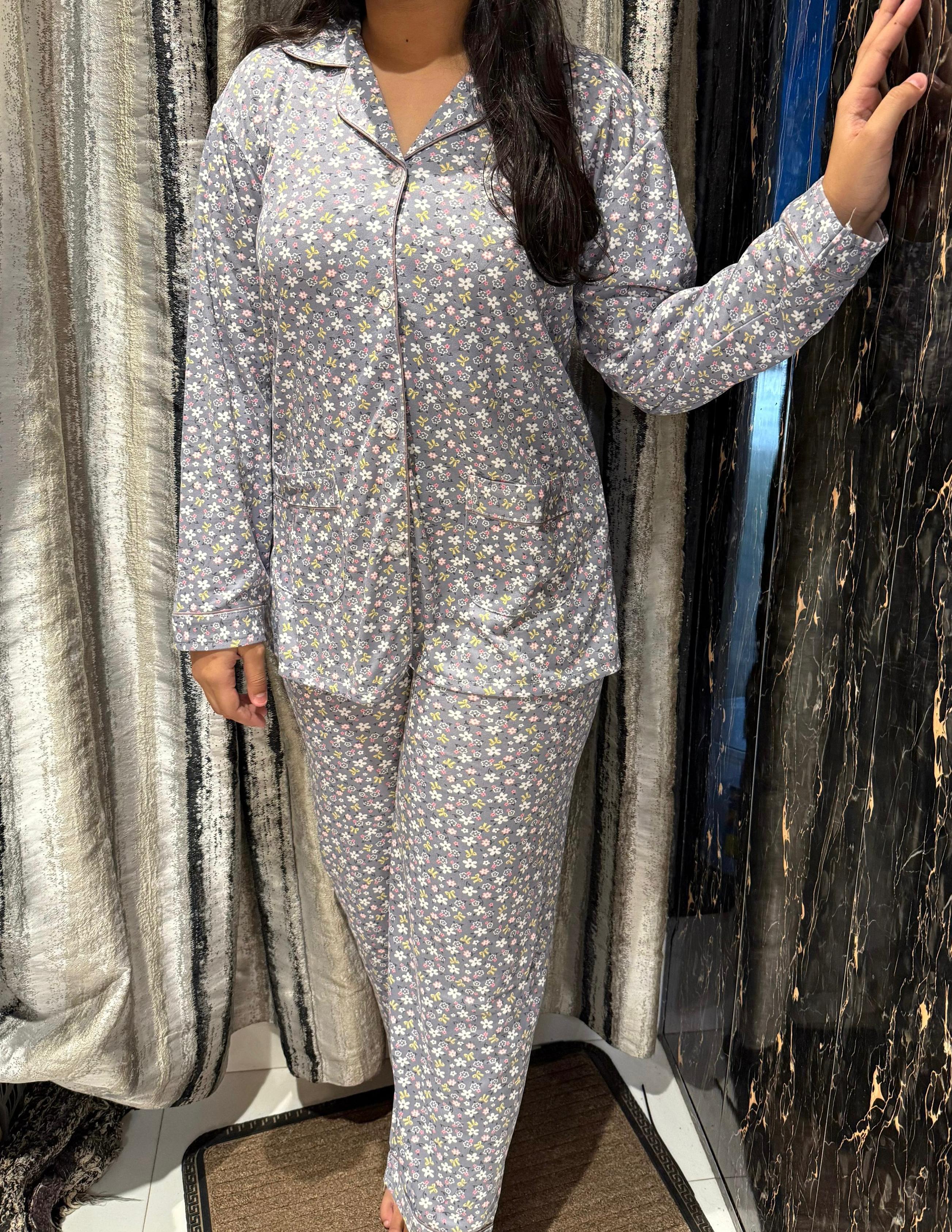 midnight bloom payjama set