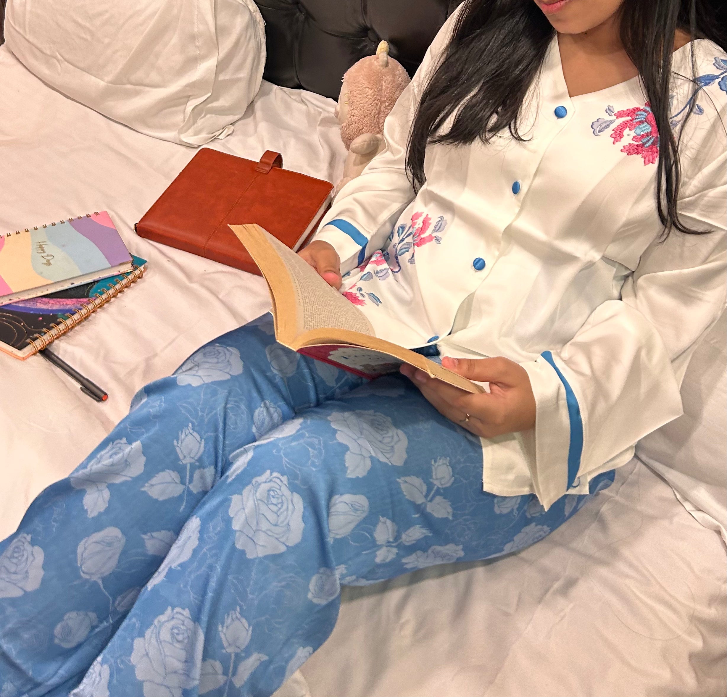 Japanese White And Blue Nightsuit