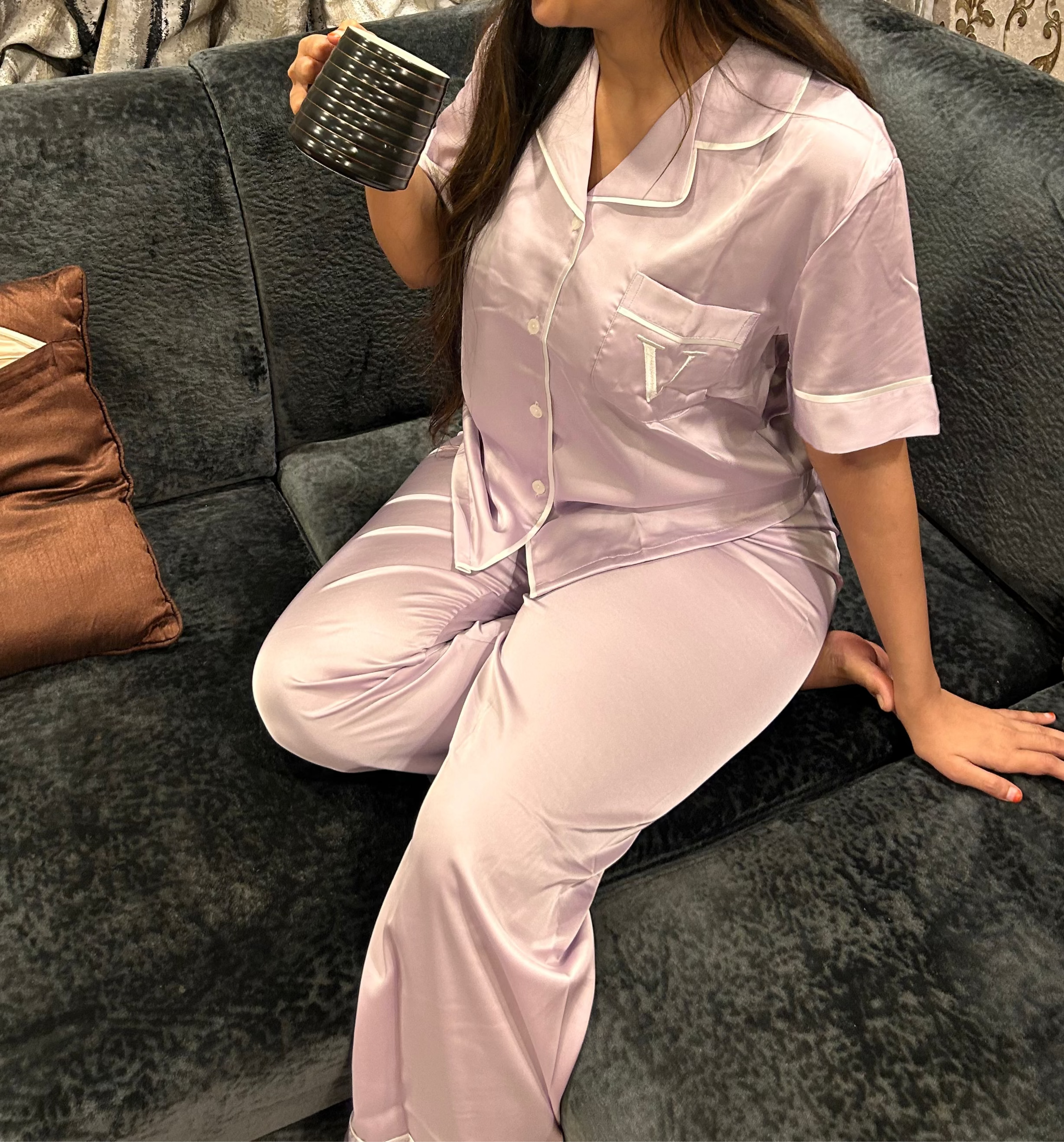 Lavender Silk Nightsuit