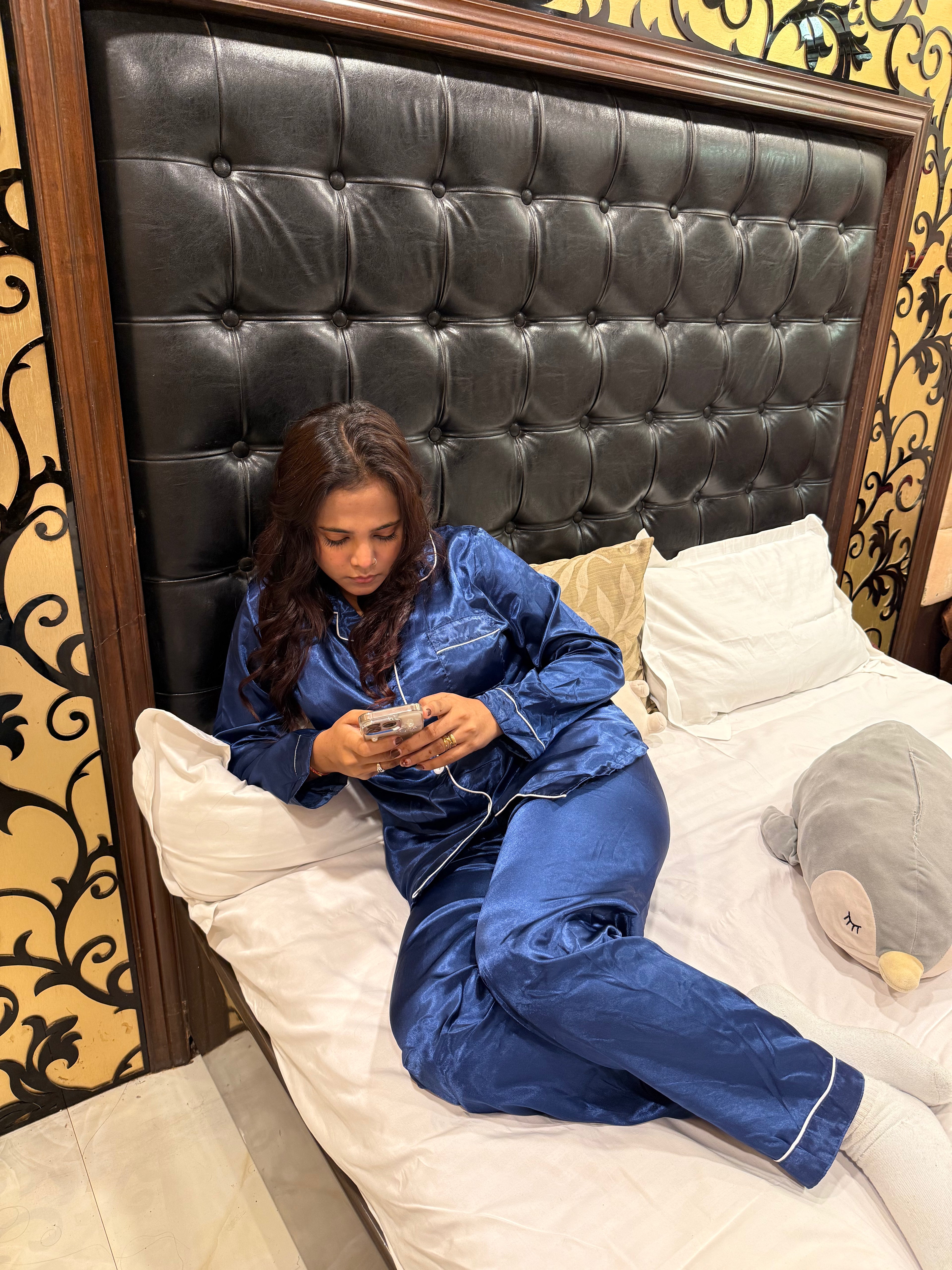 Plain Satin Nightsuit